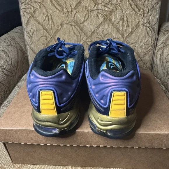 Nike Air Max Deluxe Midnight‎ Navy Laser Orange AJ7831-400 Size 11.5 Pre Owned